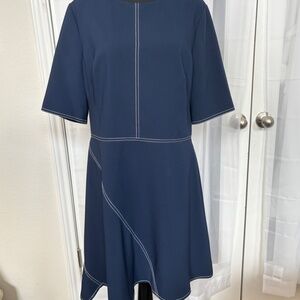 Vince Camuto - Blue Dress - White Stiching